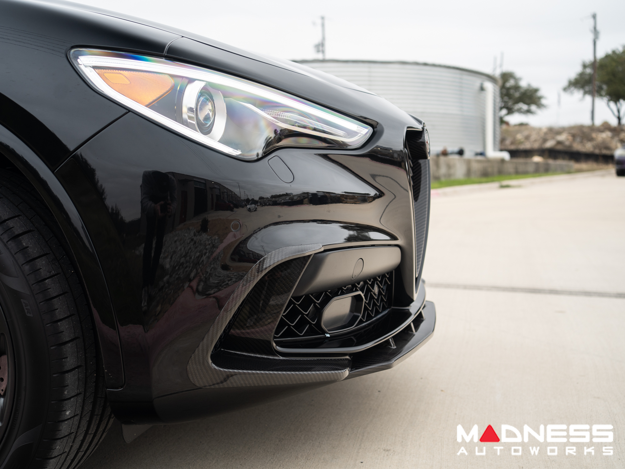 Alfa Romeo Stelvio Carbon Fiber Front Bumper Flaps - Quadrifoglio